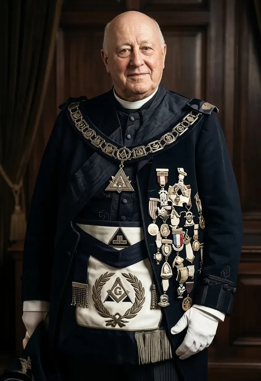 The Rev Canon C. W. Barnard, The Grand Superintendent in and over the Province of Warwickshire.